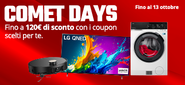Promo: Comet Days: fino a 120€ in codici sconto